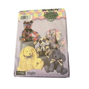 Vintage Simplicity 5825 Quilters Only Fabrics Wrights Uncut